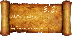 Bús Enikő névjegykártya